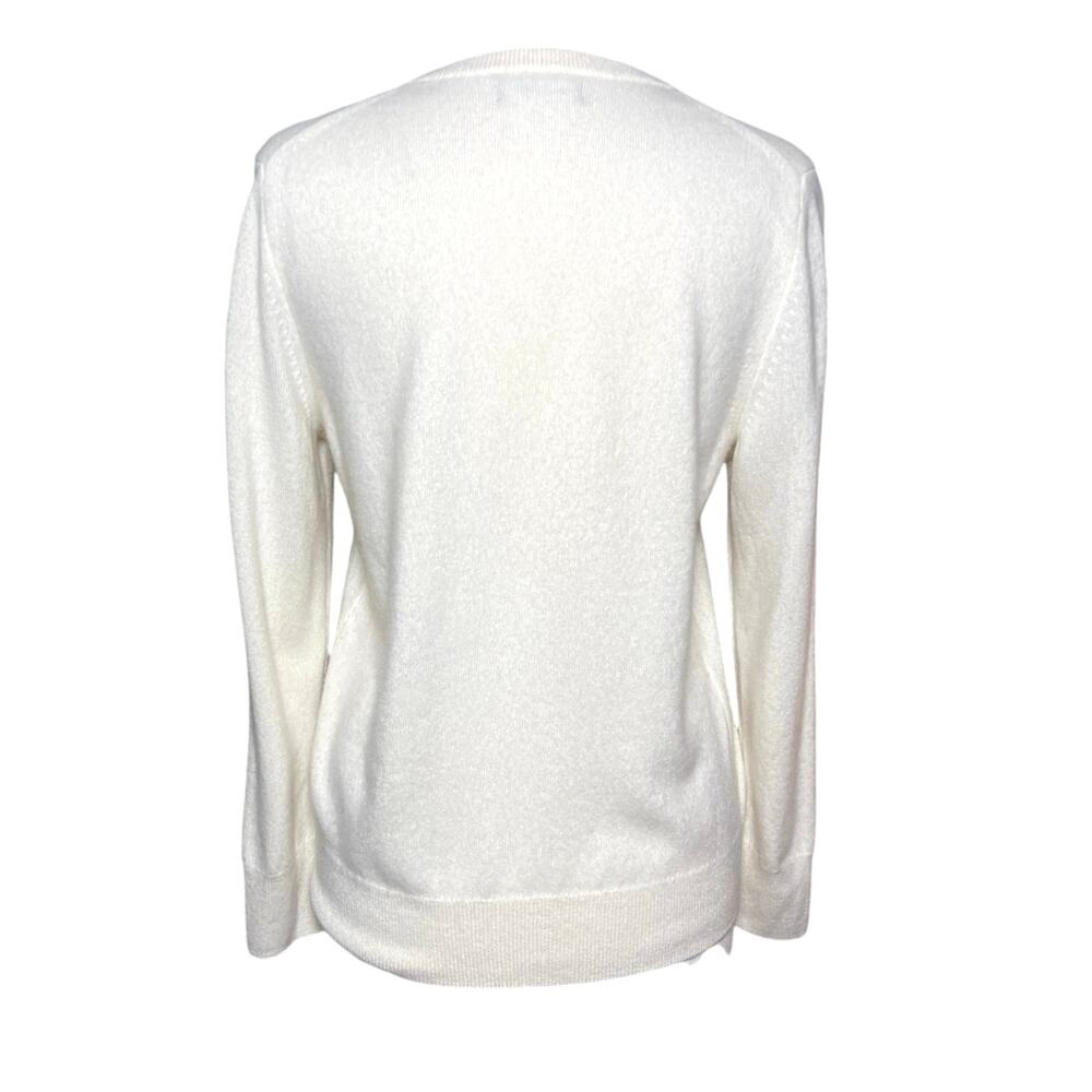 NAADAM Women’s The Original Cashmere Crewneck Sweater in White - Picture 4 of 5